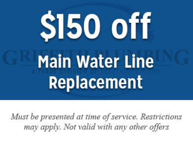 $150 off main water line replacement